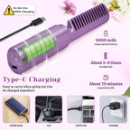 cordless rechargeable mini hair straightener comb