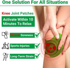 applying knee support patch on knee area