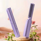 portable mini hair straightener comb for travel use