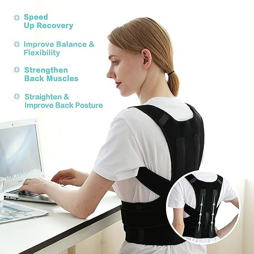 adjustable straps of posture corrector belt for secure fit