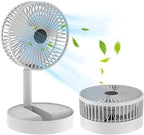 front view of rechargeable table fan