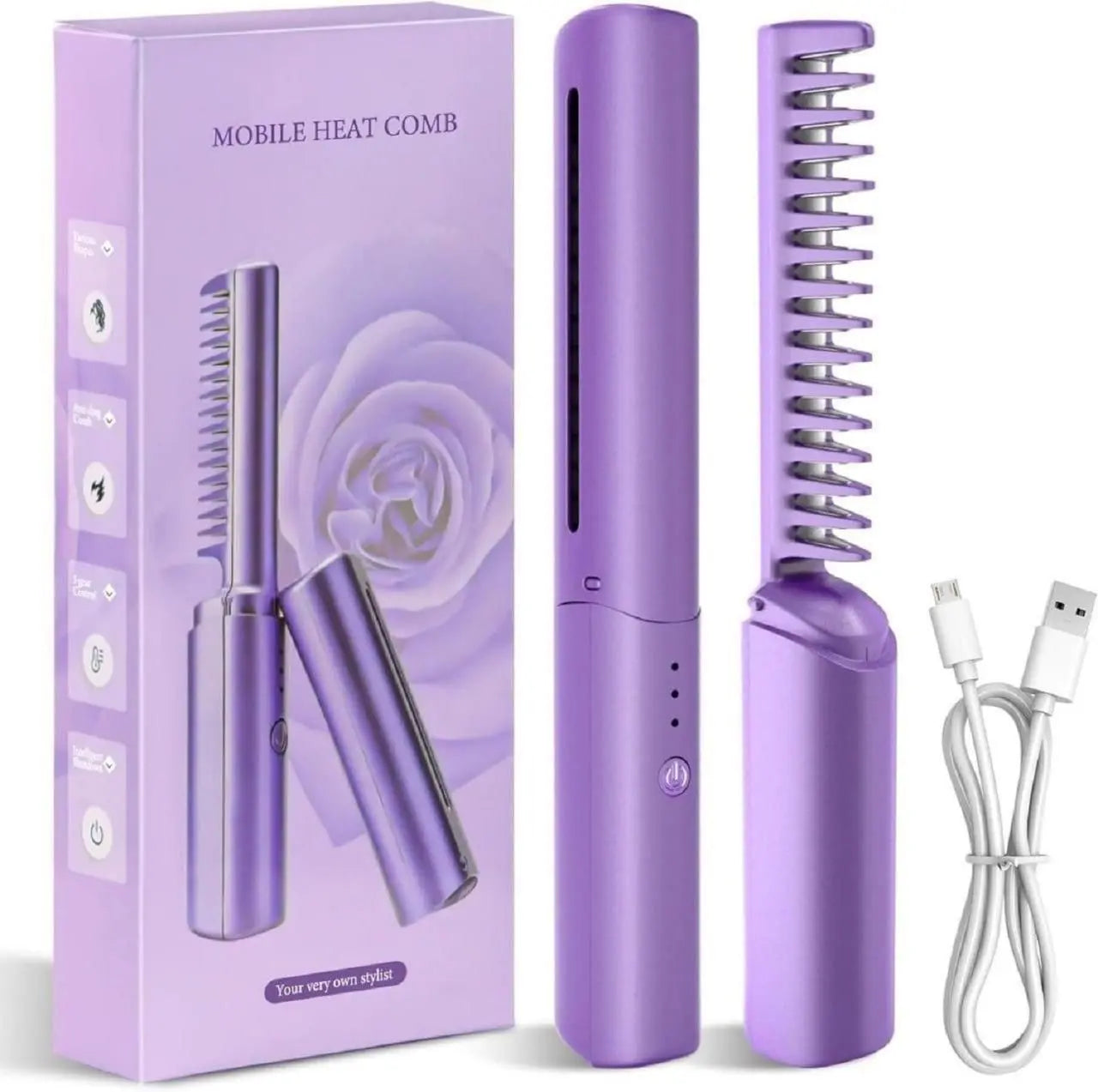 compact rechargeable mini hair straightener for travel
