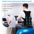 back view of posture corrector belt providing shoulder support