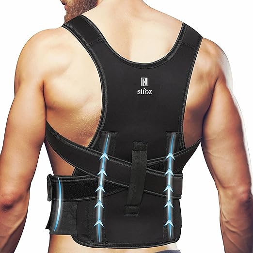 front view of unisex posture corrector belt worn comfortably
