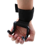 pair of weight lifting rod hooks displayed together